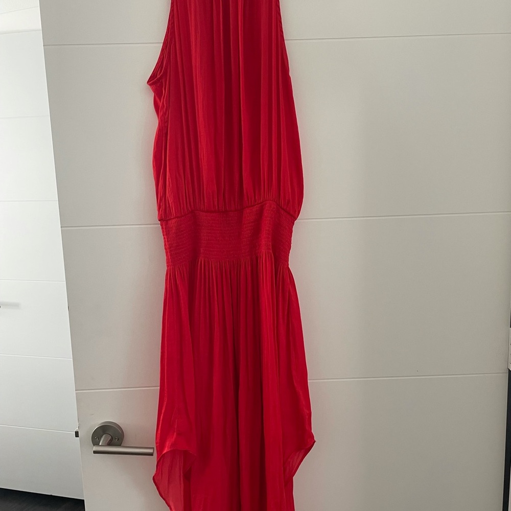 Do + Be orangey red silk dress